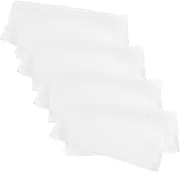 Ciieeo 4pcs White Polyester Napkins 17x17inch Washable and Reusable Cloth Napkins Cocktail Napkins for Dining Table Wedding Party Banquet Event Decorations