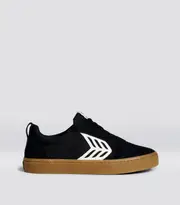 Men's Low Top All Black Gum Sole Sneaker