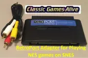 RetroPort Adapter Nintendo NES to Super Nintendo SNES Game Cartridge