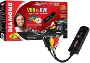 Diamond VC500 USB 2.0 1 Touch VHS to DVD Video Capture Device Easy Use Software