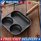 Egg Burger Maker 3 Section Divided Steak Cooking Grill Pan Egg Pancake Steak Pan