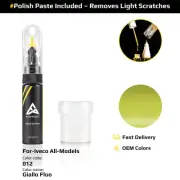 Touch Up Paint For Iveco All Models 012 Giallo Fluo With Polish Paste