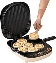 Household Electric Baking Pan, Multifunctional Double-sided Grill Pan, Double-Sided Heating Non-Stick Coating Pizza Pancake Grill, Anti-Scald Folding Handle, Easy to Clean, for Home Restaurant