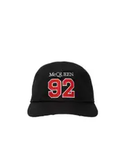 Alexander Mcqueen Logo Embroidered Baseball Cap Black