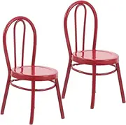 1:12 Scale Miniature Dining Chairs Metal Chair Models for Dollhouse for DIY Decor Projects