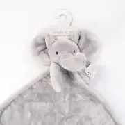 New Gracie & Milo Lovey Baby Blanket Gray Elephant Minky Lovie Plush NWT