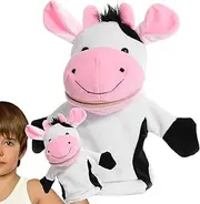 Animal Hand Puppets - Cute Stuffed Puppets with Movable Mouth - Theater Performance Supplies, Birthday Easter Basket Stuffer for Boys and Girls