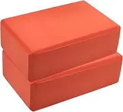 POPETPOP 2Pcs High Density Yoga Blocks Lightweight Portable Foam Bricks for Pilates Meditation and Fitness Non Slip Support for Stretching Toning for Adults