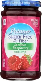 Polaner Sugar Free with Fiber Seedless Raspberry Preserves, 13.5 Ounce