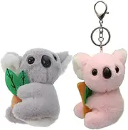 [OATIPHO] 2pcs Key Chains Rings Purse Hanging Keychain Cartoon Animal Key Ring for Backpack