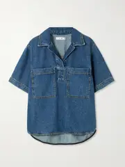 [FRAME] FRAME - Organic Denim Shirt - Mid denim - small small Blue