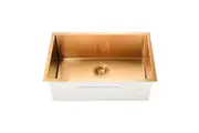 700x450mm Handmade Stainless Steel Undermount / Topmount Kitchen Laundry Sink with Waste