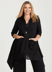 [TS] Taking Shape Adele Natural Swing Tunic Size 16 in, Viscose - Plus Size Women's Clothing