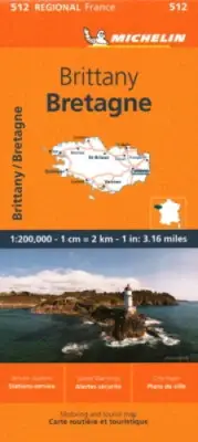 Michelin: Brittany - Michelin Regional Map 512 by Michelin [Sheet map, folded]