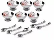 Dynamic Ice-Cream Cups with Ice Cream Spoon - 6 Pcs