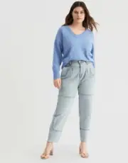 Witchery Blue Lofty Knit Jumper Wool Mohair Blend Size L RRP $149.95