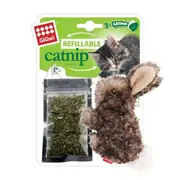GiGwi Natural Rabbit Refillable Catnip 3 Teabags Cat Toy
