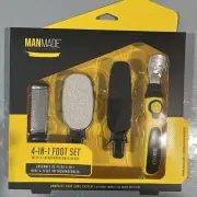 ManMade 4 in 1 foot set. Pedicure. Interchangeable Heads.
