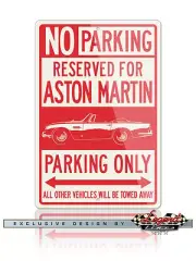 Aston Martin DB5 Convertible Reserved Parking Only 8x12 Aluminum Sign