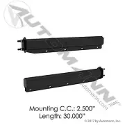 AUTOMANN USA Black 2 1/2" Straight Non Reflective MUD Flap Hanger KIT Spring