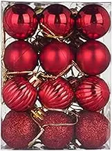 Christmas Decoration Balls - 24Pcs Shatterproof Christmas Tree Ornament Balls for Holiday Wedding Party Decorations, Xmas Tree Hanging Ornaments (red)