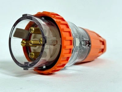 Industrial Plug 5 Pin 10A Three Phase Straight