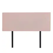 Linen Fabric Double Bed Deluxe Headboard Bedhead - Pale Pink