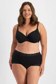 Jockey Parisienne Bamboo Full Brief Underwear - Black, Size: 10