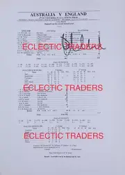 Dawid Malan SIGNED 140 & 54 Ashes Scorecard 2017 v Aust. Anderson Broad Stokes
