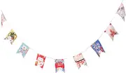 HEALEEP Japanese Style Hanging Banner with Maneki Bunting Flags for Restaurants and Parties Lightweight and Easy to Use for Oriental Decor