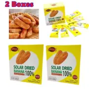 2X Natural Dried Bananas No Sugar Clean Safe 1 box contains 10 Packets 200g.