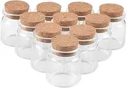 50pcs 20ml Cute Mini Glass Vials Glass Bottles with Corks Small Glass Jars Gift Bottles Perfumes for Wedding Decoration, Party Supplies, Wishing Bottles (37x40x27mm)