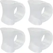 4 Pcs Gel Toe Separators, Bunion Big Toe Straighteners, Hallux Valgus and Hammer Toes Pain Relief, Universal Fit for Hallux Valgus, Correctior Hammer Toes Relieve Pain(COLOR:white)