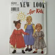 New Look Girls Pattern Dress Jumper Toddler UNCUT Size 1/2- 1- 2- 3- 4-