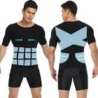 Men Slimming Body Shaper Gynecomastia Compression Vest T-shirt Posture Corrector