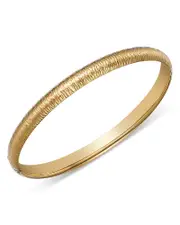 Bloomingdale's Fine Collection Bark Finish Bangle Bracelet in 14K Yellow Gold