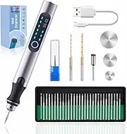 USB Rechargable Engraving Pen with 35bits,Mini Electric Engraver Etching Machines Cordless Rotary Tools Engraved Jewelry Stone Metal Plastic Wood Resin Model