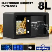 8L Electronic Digital Safe Box Key Fingerprint Lock Cash Money Deposit Security