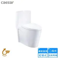 在飛比找momo購物網優惠-【CAESAR 凱撒衛浴】二段式加高單體馬桶/管距30(CF