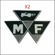 MASSEY FERGUSON 35 TRACTOR FRONT MOTIF BADGE ALLOY BLACK WHITE MF # AU