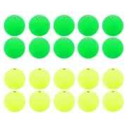 20pcs Fishing Bobber 24mm Slip Foam Floats Buoy Rig Stoppers Green Yellow