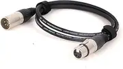 ROBAUN 0.29M-15M Balanced 4-Pin XLR Male to 4-Pin XLR Female Colorful Connectors Extension Cable, Headphone Audio Extension Cable(SL-BK,1 m)