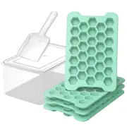 Small Ice Cube Tray for Freezer: Easy Release Ice Cube Maker - Plastic Stacka...