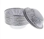 100pcs Disposable Aluminum Foil Egg Tart Pan Molds Mini Pot Pie Baking Plate