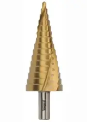 Saber 8035-M3 Essential HSS Spiral Flute TiN Coated Step Drill 4-32mm
