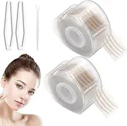 Glue-free Invisible Double Eyelid, Invisible Double Eyelid Sticker, Glue-Free Invisible Double Eyelid Tape (Small,Brown)