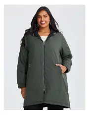 [Taking Shape] Reversible Shower Resist Viv Jacket in Olive/black