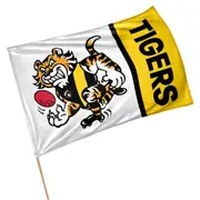 Richmond Tigers AFL Retro Mascot Design GAME DAY Pole Flag Banner