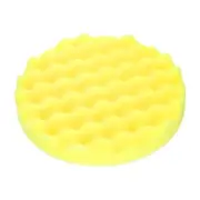 Buffing Sponge Pads 7" Polishing Wheel Waffle Finishing Grip Pad, Yellow