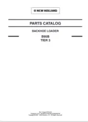 New Holland B95B Tier 3 Backhoe Loader Parts Catalog Manual PDF on USB